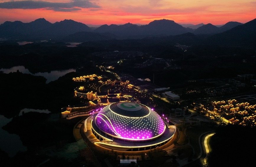 浙江淳安：亞運場館宛若“夜明珠