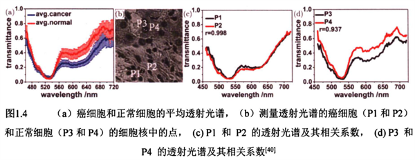 圖1.4  係統采集的癌細胞和正常細胞的HMI數據。